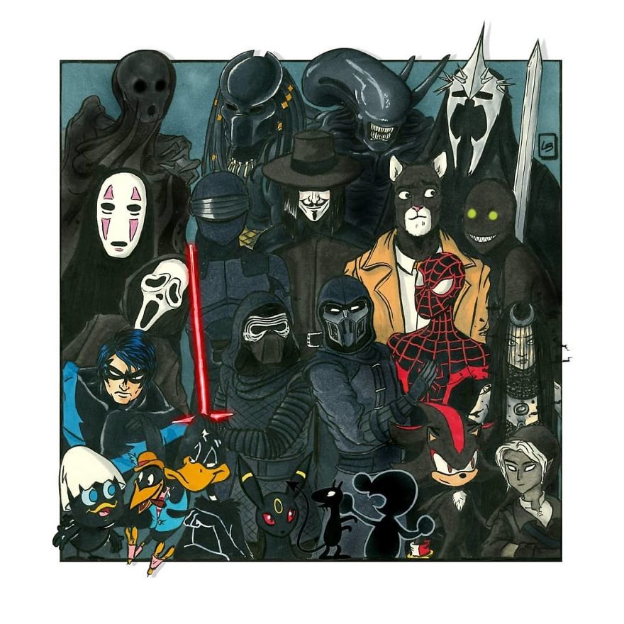 Renklerine-Gore-Kurgusal-Kararkterler-siyah-takım